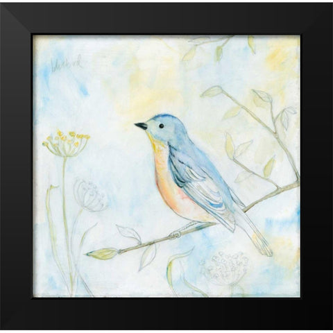 Sketched Songbird II Black Modern Wood Framed Art Print by Schlabach, Sue