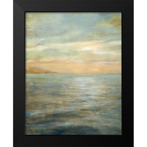 Serene Sea II Black Modern Wood Framed Art Print by Nai, Danhui