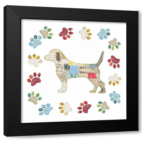 Good Dog IV Sq with Border Black Modern Wood Framed Art Print with Double Matting by Prahl, Courtney