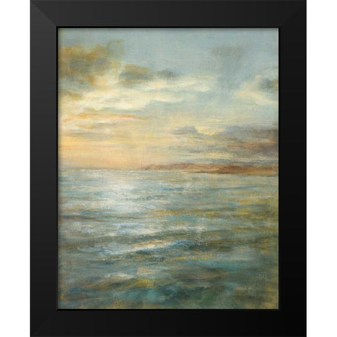 Serene Sea III Black Modern Wood Framed Art Print by Nai, Danhui