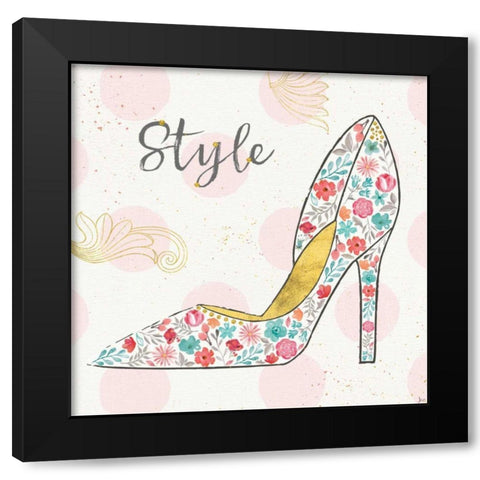Fashion Blooms II Black Modern Wood Framed Art Print by Aiken, Jess