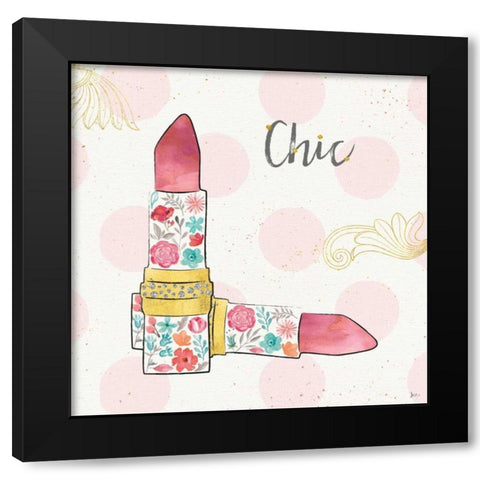 Fashion Blooms III Black Modern Wood Framed Art Print with Double Matting by Aiken, Jess