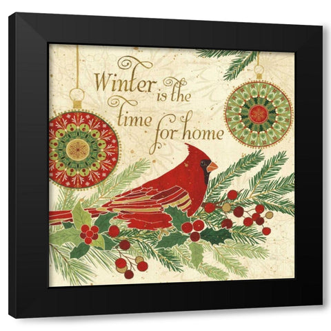 Winter Feathers V Black Modern Wood Framed Art Print by Charron, Veronique