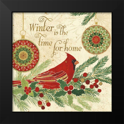 Winter Feathers V Black Modern Wood Framed Art Print by Charron, Veronique