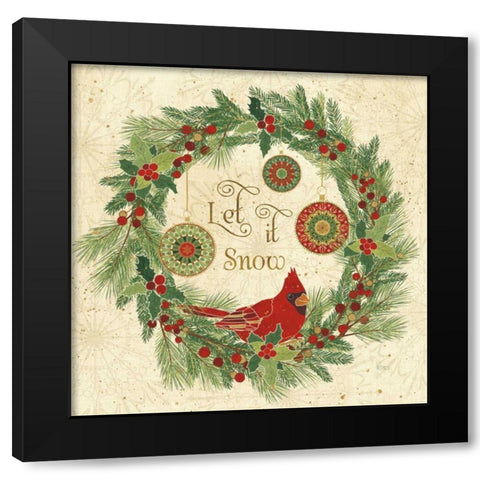 Winter Feathers VII Black Modern Wood Framed Art Print by Charron, Veronique