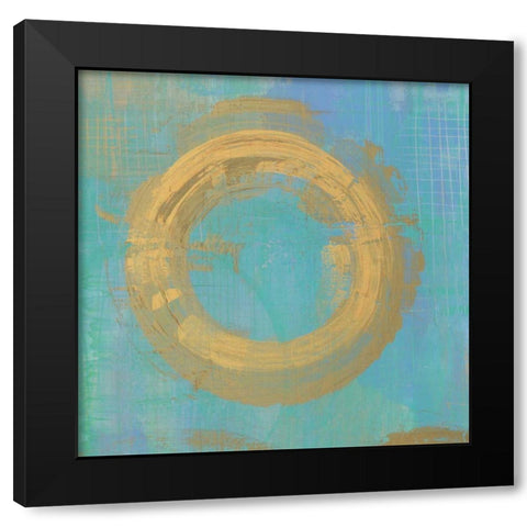 Golden Circles II Black Modern Wood Framed Art Print by Averinos, Melissa
