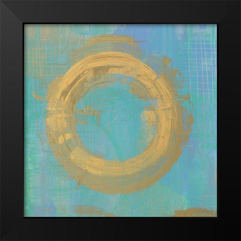Golden Circles II Black Modern Wood Framed Art Print by Averinos, Melissa