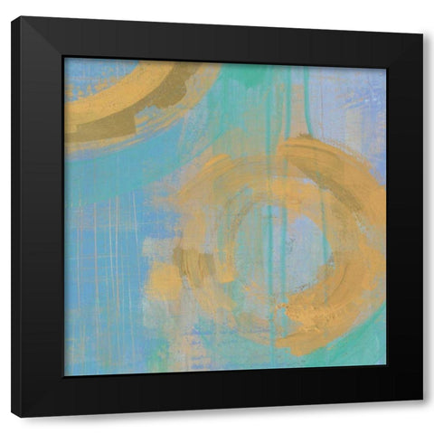 Golden Circles III Black Modern Wood Framed Art Print by Averinos, Melissa