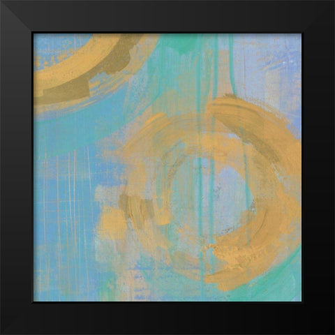 Golden Circles III Black Modern Wood Framed Art Print by Averinos, Melissa