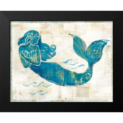 On the Waves II Black Modern Wood Framed Art Print by Schlabach, Sue