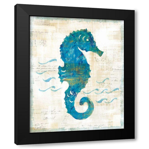 On the Waves III Black Modern Wood Framed Art Print with Double Matting by Schlabach, Sue