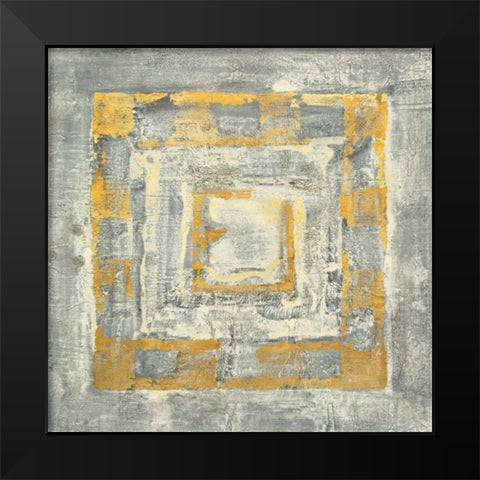 Gold Tapestry II Gold and White Black Modern Wood Framed Art Print by Hristova, Albena
