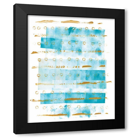 Ocean Blue I Black Modern Wood Framed Art Print by Wild Apple Portfolio