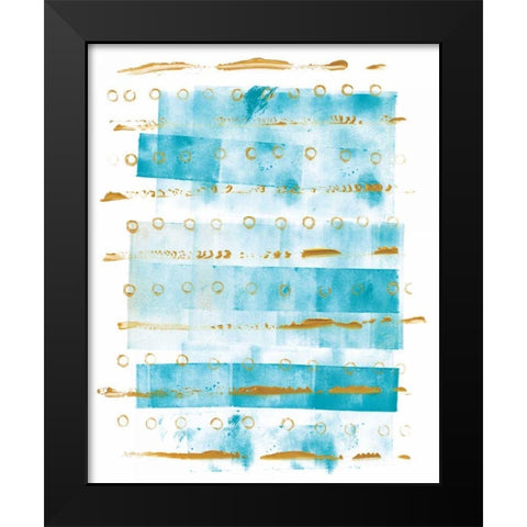 Ocean Blue I Black Modern Wood Framed Art Print by Wild Apple Portfolio