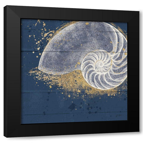 Calm Seas IX no Words Black Modern Wood Framed Art Print with Double Matting by Penner, Janelle