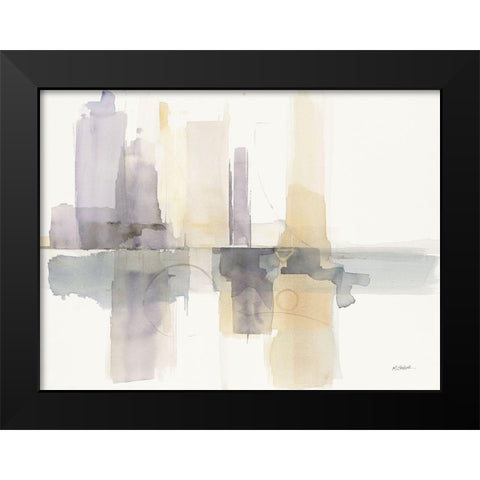 Improvisation II Black Modern Wood Framed Art Print by Schick, Mike
