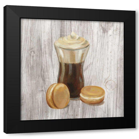 Coffee Time I on Wood Black Modern Wood Framed Art Print by Vassileva, Silvia