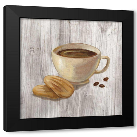 Coffee Time II on Wood Black Modern Wood Framed Art Print by Vassileva, Silvia