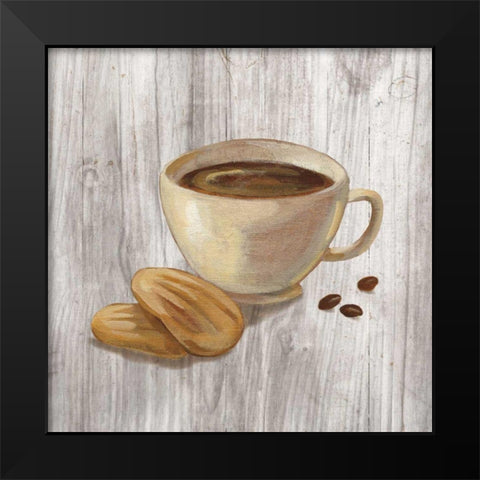 Coffee Time II on Wood Black Modern Wood Framed Art Print by Vassileva, Silvia