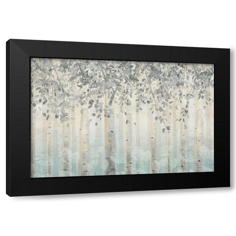 Silver and Gray Dream Forest I Black Modern Wood Framed Art Print by Wiens, James