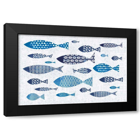 Sunday on the Coast II Black Modern Wood Framed Art Print by Pela