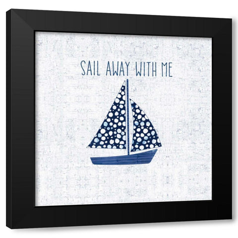 Sunday on the Coast IV Black Modern Wood Framed Art Print by Pela