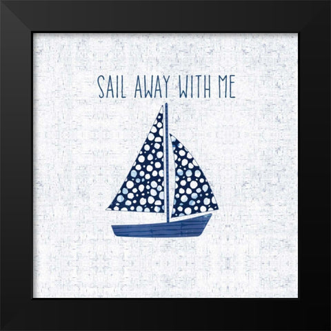 Sunday on the Coast IV Black Modern Wood Framed Art Print by Pela