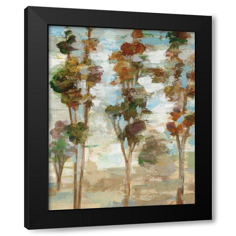 Serene Forest III Black Modern Wood Framed Art Print with Double Matting by Vassileva, Silvia