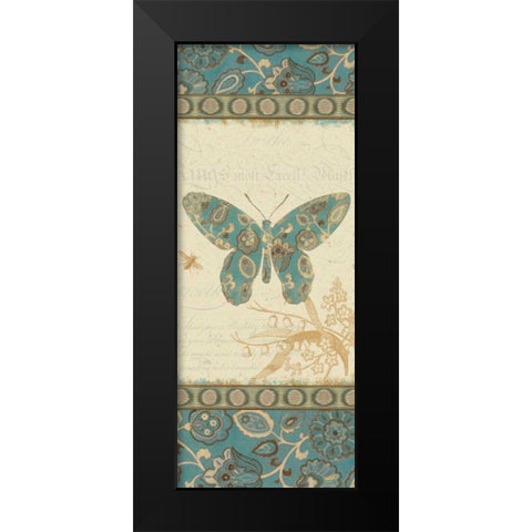 Natures Pattern II in Blue Black Modern Wood Framed Art Print by Pela