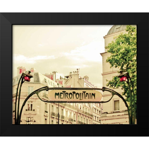 A Lily in Paris Black Modern Wood Framed Art Print by Bevan, Keri