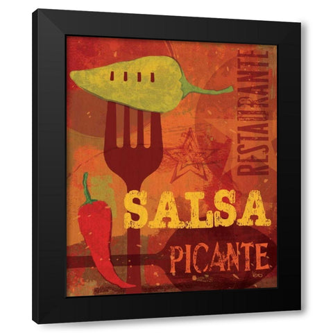 Pimento I Black Modern Wood Framed Art Print with Double Matting by Charron, Veronique