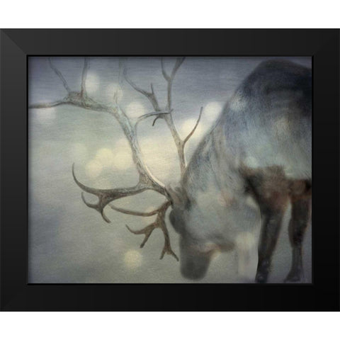 If On A Winters Night Black Modern Wood Framed Art Print by Bevan, Keri