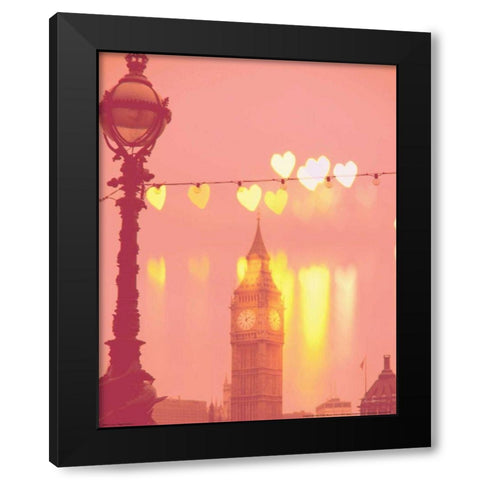 Night Rainbow Black Modern Wood Framed Art Print by Bevan, Keri