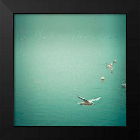 Soul Birds Black Modern Wood Framed Art Print by Bevan, Keri