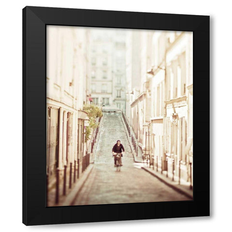 The Bicycle Thief Black Modern Wood Framed Art Print by Bevan, Keri