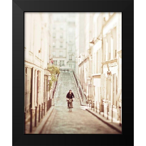 The Bicycle Thief Black Modern Wood Framed Art Print by Bevan, Keri