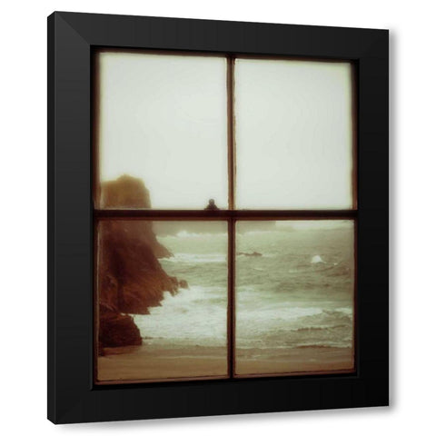 The Mermaids Song Black Modern Wood Framed Art Print by Bevan, Keri