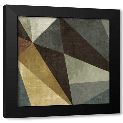 Triangulawesome Square I Black Modern Wood Framed Art Print with Double Matting by Mullan, Michael