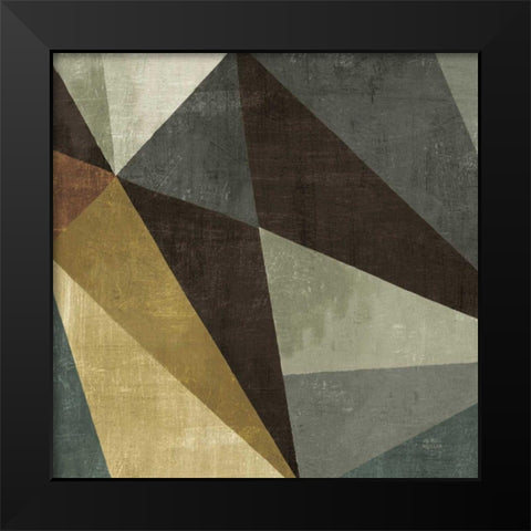 Triangulawesome Square I Black Modern Wood Framed Art Print by Mullan, Michael
