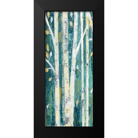 Birches in Spring Panel I Black Modern Wood Framed Art Print by Purinton, Julia