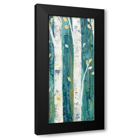 Birches in Spring Panel II Black Modern Wood Framed Art Print with Double Matting by Purinton, Julia