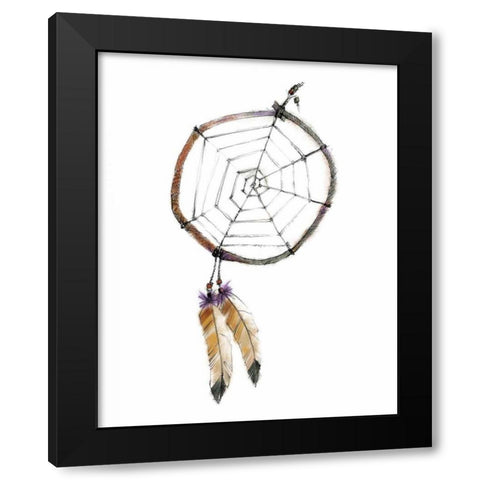 Indian Dreamcatcher Black Modern Wood Framed Art Print with Double Matting by Tillmon, Avery