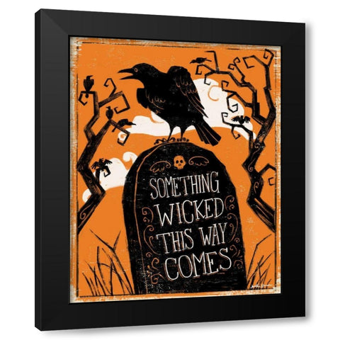 Wicked III Black Modern Wood Framed Art Print with Double Matting by Penner, Janelle