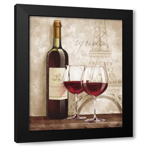 Wine in Paris IV Black Modern Wood Framed Art Print with Double Matting by Penner, Janelle