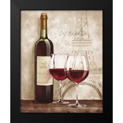 Wine in Paris IV Black Modern Wood Framed Art Print by Penner, Janelle