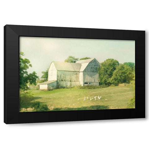Farm Morning III Square Black Modern Wood Framed Art Print by Schlabach, Sue