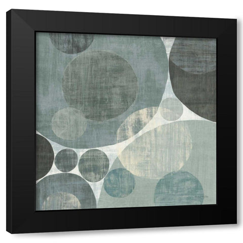 Circulation I Blue and Grey Black Modern Wood Framed Art Print with Double Matting by Mullan, Michael