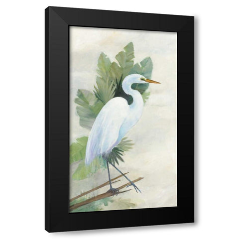 Standing Egret I Crop Black Modern Wood Framed Art Print with Double Matting by Tillmon, Avery