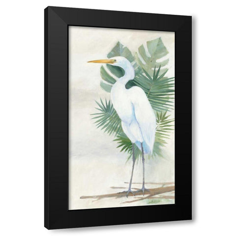 Standing Egret II Crop Black Modern Wood Framed Art Print with Double Matting by Tillmon, Avery