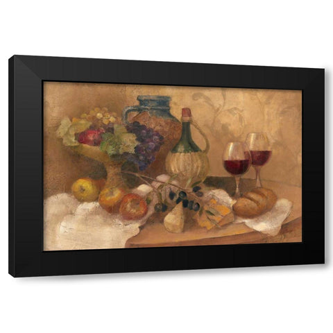 Abundant Table with Pattern Black Modern Wood Framed Art Print by Albena, Hristova